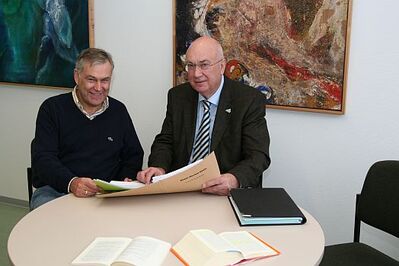 Roland Schulz, Leiter des Jugendamtes beim Rhein-Neckar-Kreis und SPD-Fraktionschef Helmut Beck